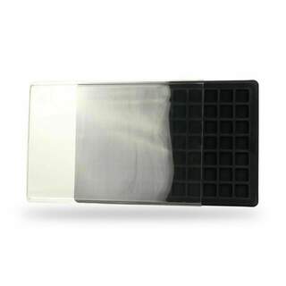 Black Coin Tray 45x45mm - 24 Square Compartments
