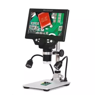 G1200 Digital Microscope 7 Inch Large Color Screen Base LCD Display 12MP 1-1200X
