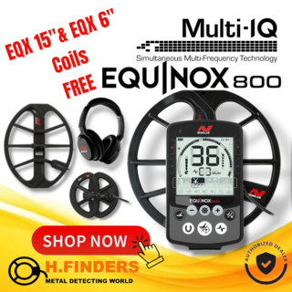 Minelab Equinox 800 + Free 6" & 15"  Coils