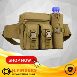 Waist Bag with Water Bottle Pouch - Brown