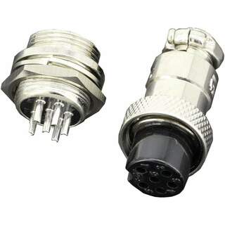 GX12-6 Screw Aviation Connector Plug