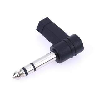 6.35mm Male to 3.5mm Female Plug 3 Pole Right Angle