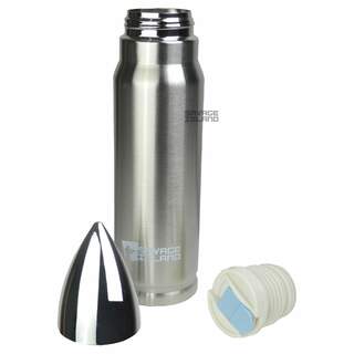 Stainless Steel 500ml Bullet Shaped Vacuum Flask - Silver